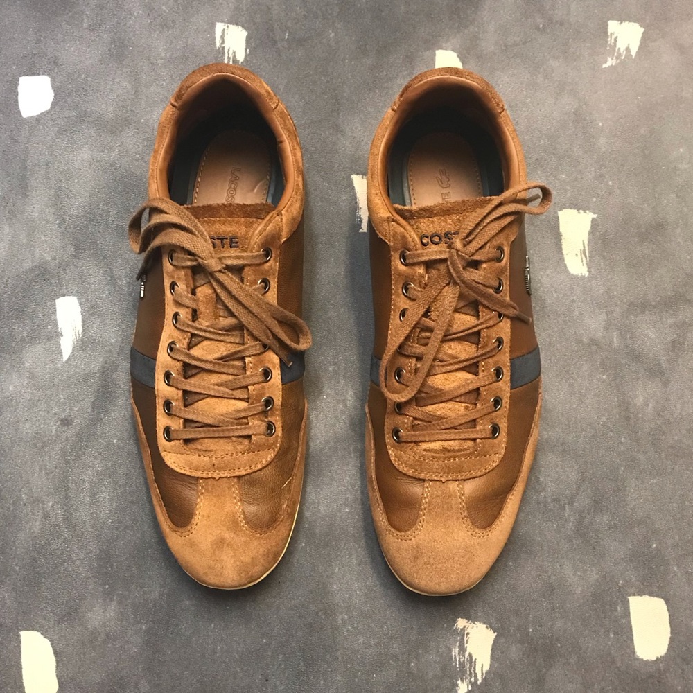 ⛔️SOLD⛔️Lacoste Brown Suede Leather Shoes Size 9.5